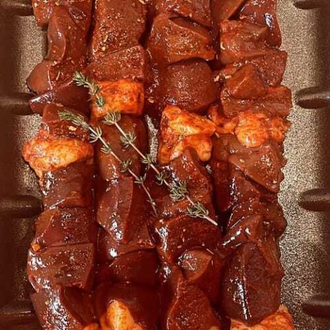 LAMB LIVER(MARINATED)SKEWER (449)