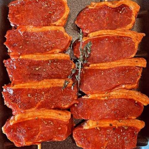 LAMB LOIN(MARINATED)SKEWER (450)