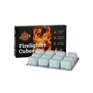12Pc Firelighter Cube White Parafin 17cm