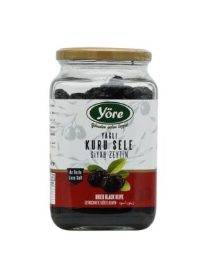 Yöre Gemlik Yağlı Kuru Sele Siyah Zeytin 550 gr,Dried Black olives