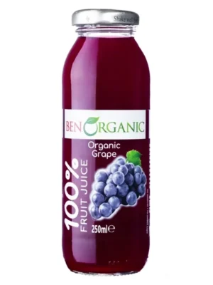 Ben Organic Grape Juice Glass Bottle 250 ml