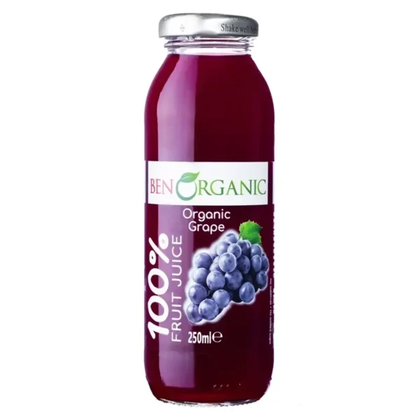 Ben Organic Grape Juice Glass Bottle 250 ml