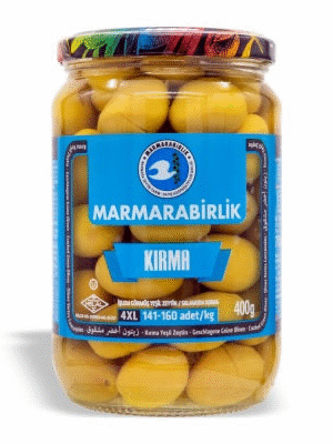 Marmarabirlik Green Cracked Olives 4XL ( Kirma Zeytin) 400 g