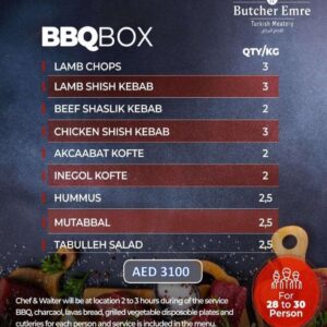 BBQ BOX FOR 28 TO 30 PERSONS