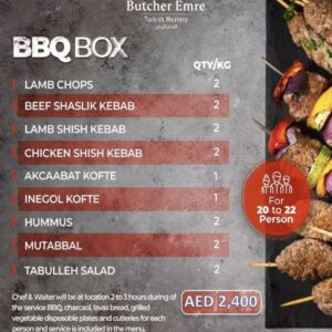 BBQ BOX FOR 20 TO 22 PERSONS